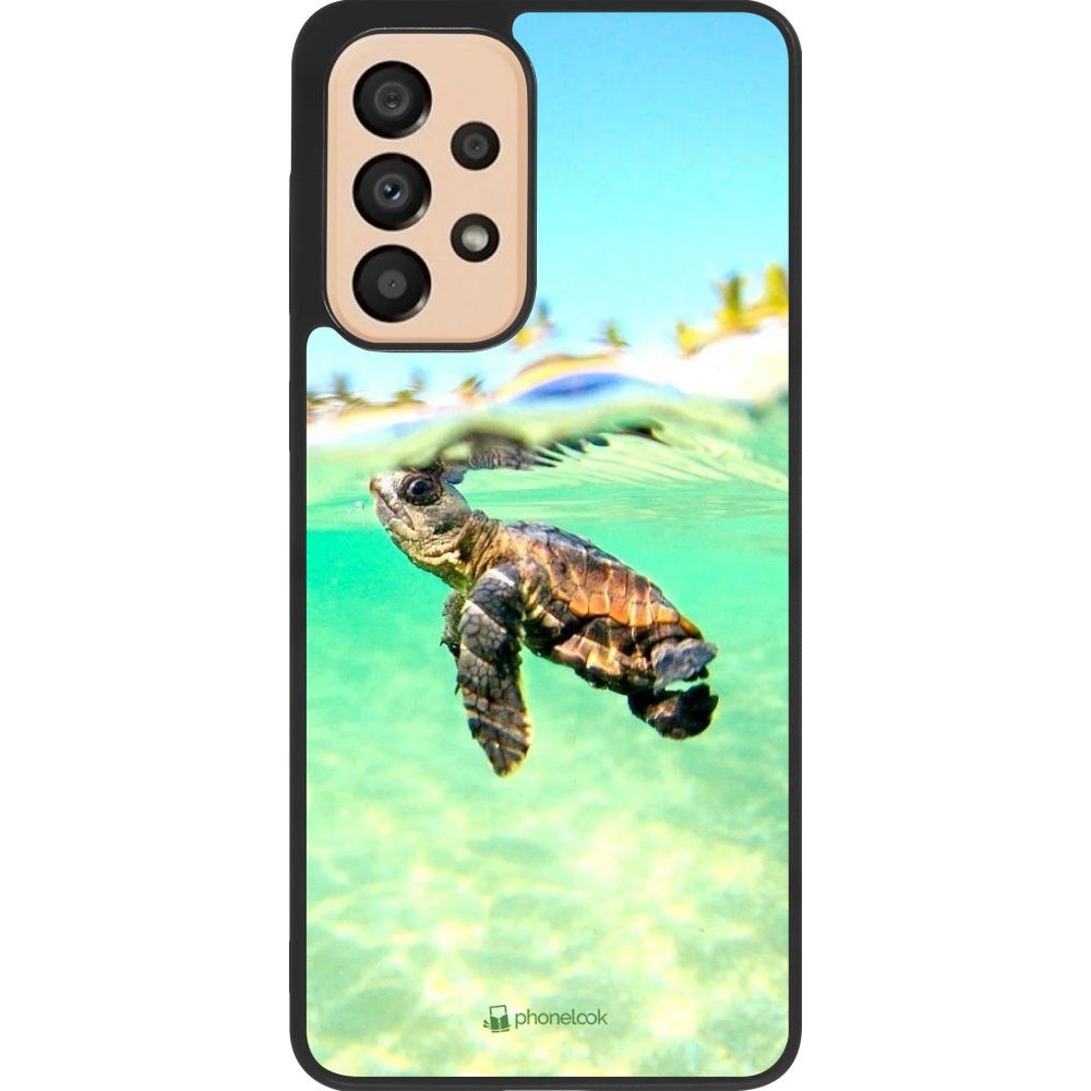Coque Samsung Galaxy A33 5G - Silicone rigide noir Turtle Underwater
