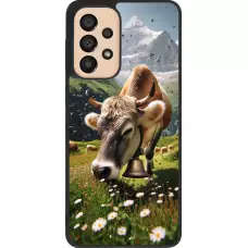 Samsung Galaxy A33 5G Case Hülle - Silikon schwarz Kuh Berg Wallis