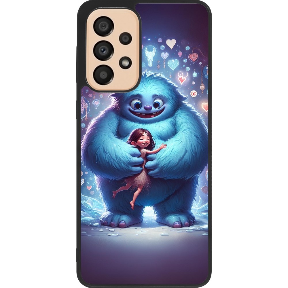 Coque Samsung Galaxy A33 5G - Silicone rigide noir Valentine 2024 Fluffy Love