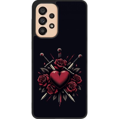 Samsung Galaxy A33 5G Case Hülle - Silikon schwarz Valentine 2024 gothic love