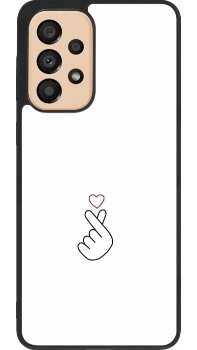 Coque Samsung Galaxy A33 5G - Silicone rigide noir Valentine 2024 heart by Millennials