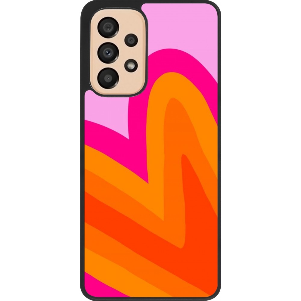 Samsung Galaxy A33 5G Case Hülle - Silikon schwarz Valentine 2024 heart gradient