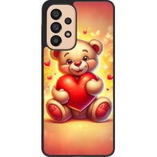 Coque Samsung Galaxy A33 5G - Silicone rigide noir Valentine 2024 Teddy love