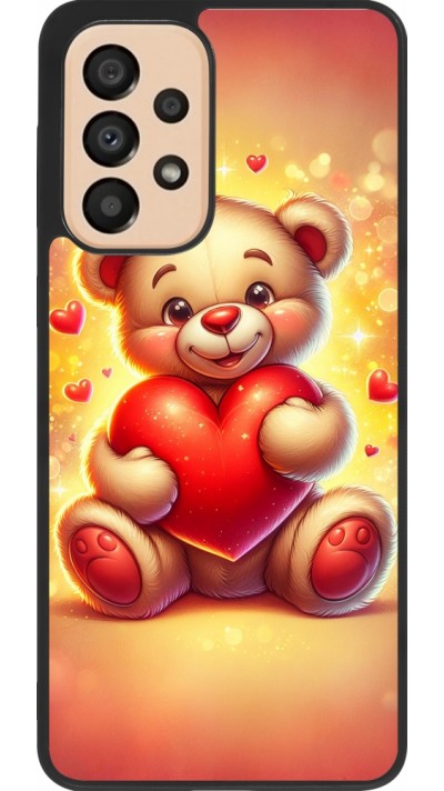 Coque Samsung Galaxy A33 5G - Silicone rigide noir Valentine 2024 Teddy love