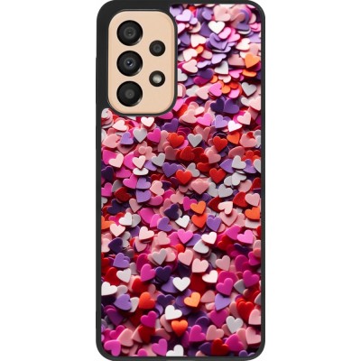 Samsung Galaxy A33 5G Case Hülle - Silikon schwarz Valentin 2025 Konfetti