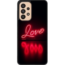 Samsung Galaxy A33 5G Case Hülle - Silikon schwarz Valentine 2025 Neon Liebe