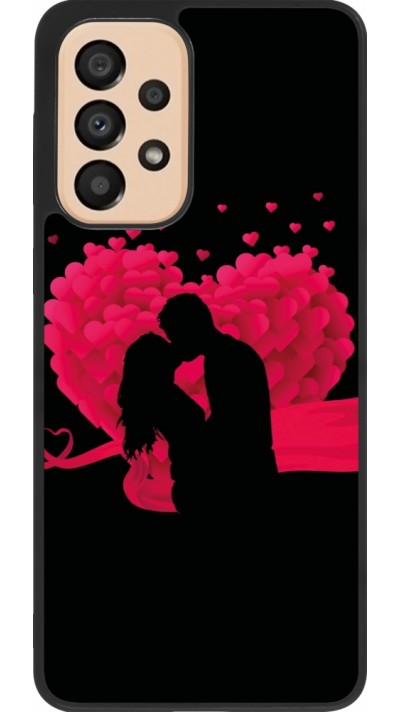 Coque Samsung Galaxy A33 5G - Silicone rigide noir Valentine 2023 passionate kiss