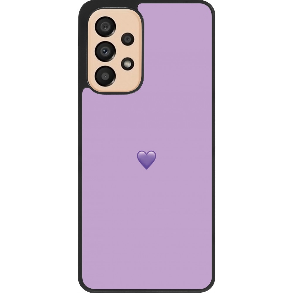 Samsung Galaxy A33 5G Case Hülle - Silikon schwarz Valentine 2023 purpule single heart