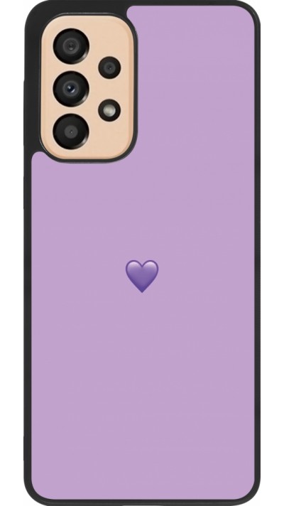 Samsung Galaxy A33 5G Case Hülle - Silikon schwarz Valentine 2023 purpule single heart