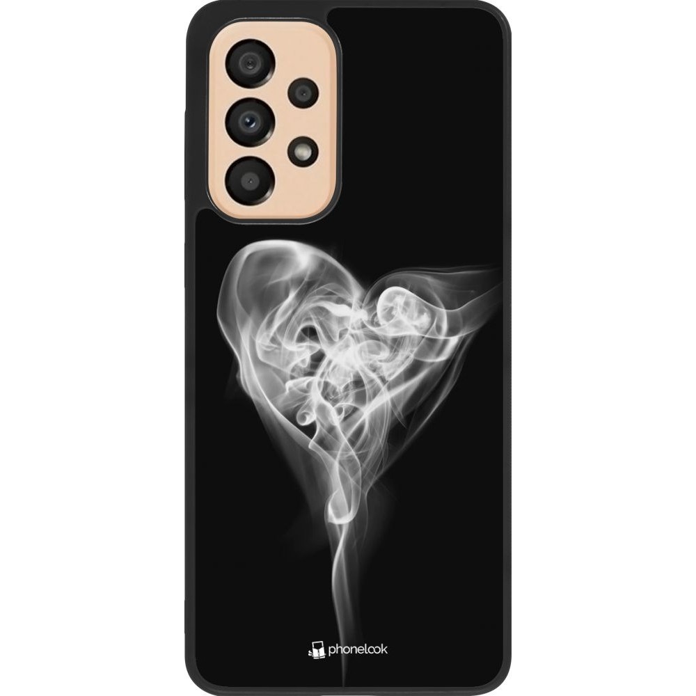 Coque Samsung Galaxy A33 5G - Silicone rigide noir Valentine 2022 Black Smoke