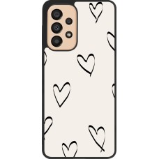 Samsung Galaxy A33 5G Case Hülle - Silikon schwarz Valentine 2023 minimalist hearts