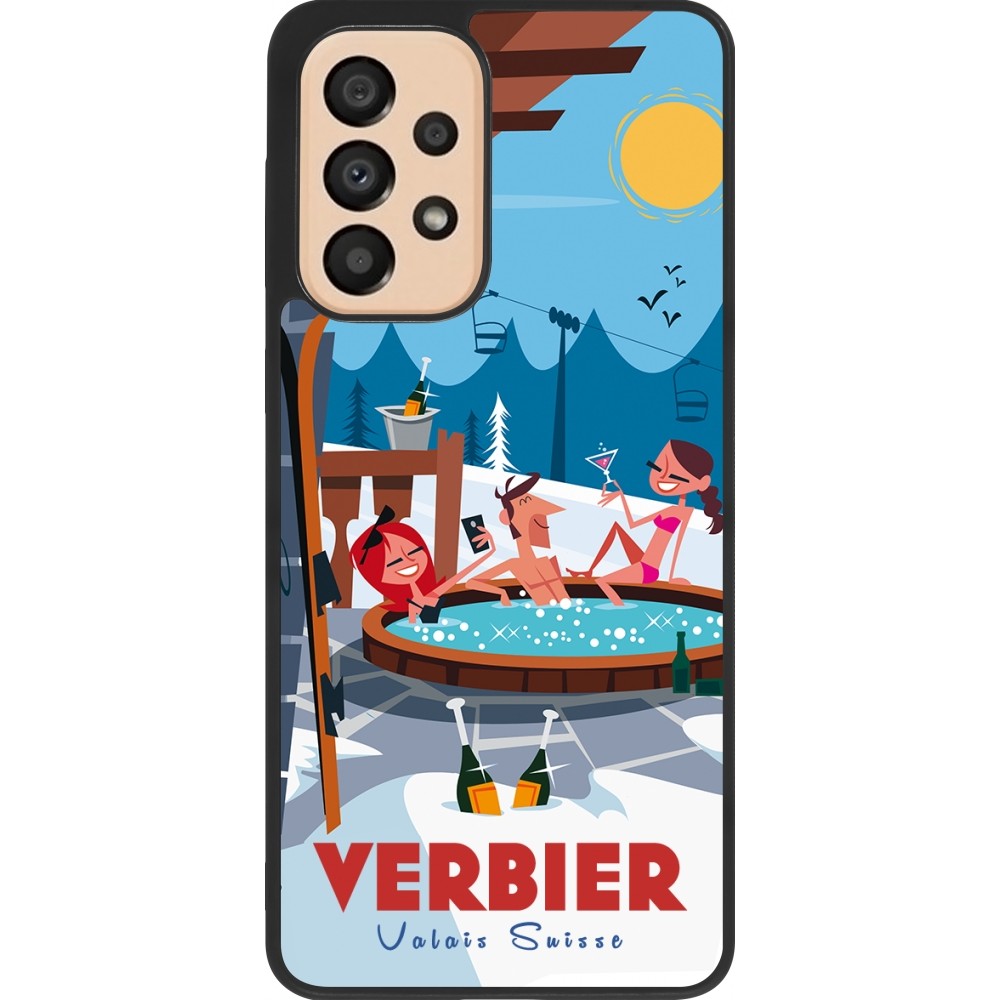 Samsung Galaxy A33 5G Case Hülle - Silikon schwarz Verbier Mountain Jacuzzi