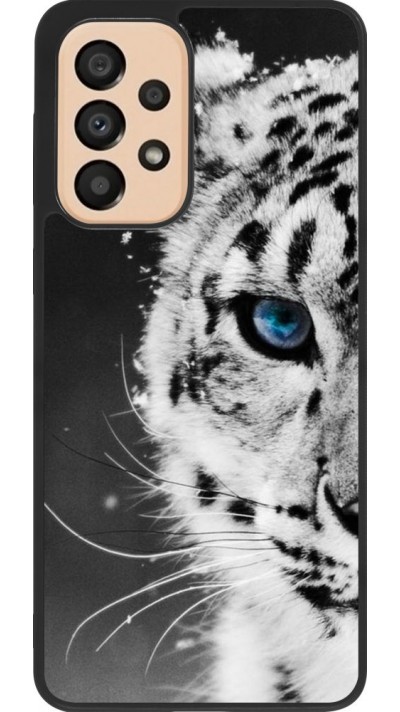 Coque Samsung Galaxy A33 5G - Silicone rigide noir White tiger blue eye