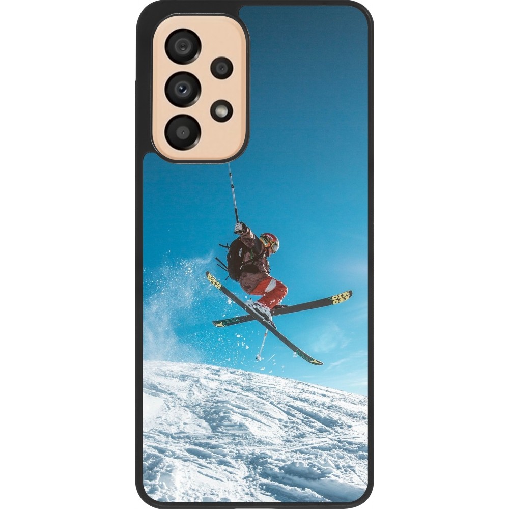 Samsung Galaxy A33 5G Case Hülle - Silikon schwarz Winter 22 Ski Jump