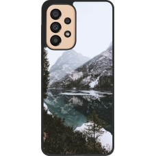 Coque Samsung Galaxy A33 5G - Silicone rigide noir Winter 22 snowy mountain and lake