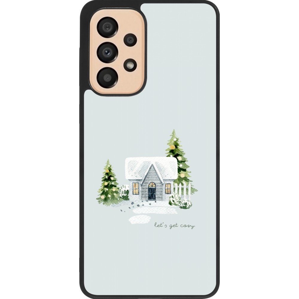 Coque Samsung Galaxy A33 5G - Silicone rigide noir Winter 25 Cosy House