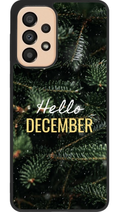 Coque Samsung Galaxy A33 5G - Silicone rigide noir Winter 25 Winter hello december