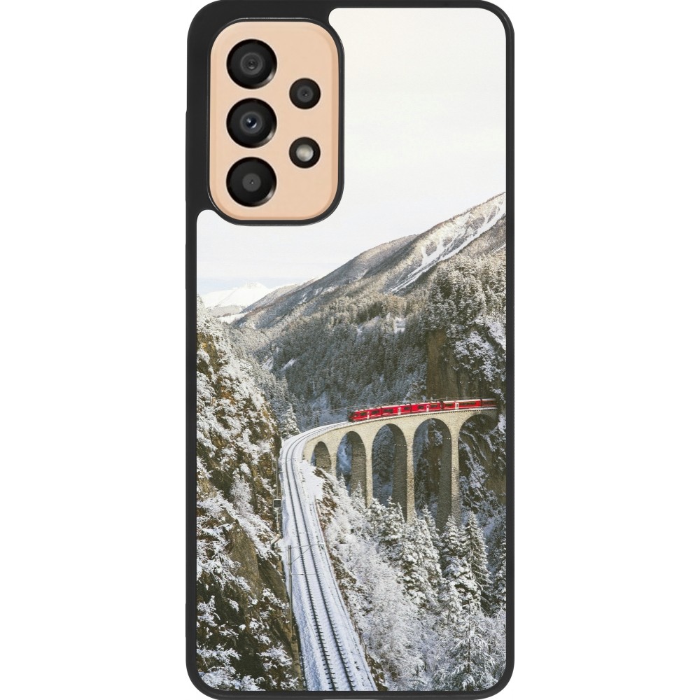 Samsung Galaxy A33 5G Case Hülle - Silikon schwarz Winter 25 Winter polar express