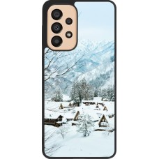 Samsung Galaxy A33 5G Case Hülle - Silikon schwarz Winter 25 Winter snowy landscape