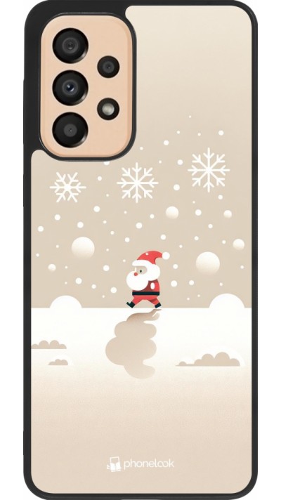 Coque Samsung Galaxy A33 5G - Silicone rigide noir Noël 2023 Minimalist Santa
