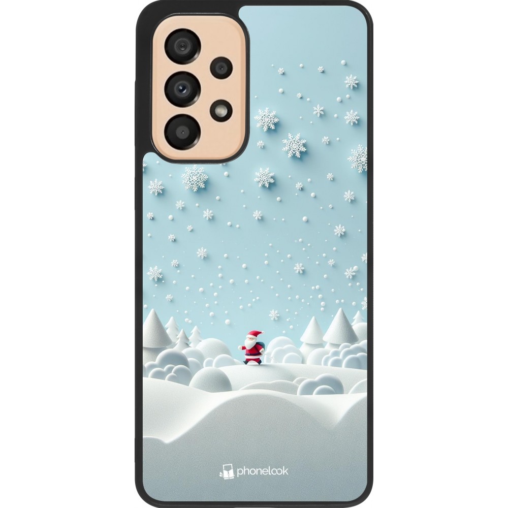 Samsung Galaxy A33 5G Case Hülle - Silikon schwarz Weihnachten 2023 Kleiner Vater Schneeflocke