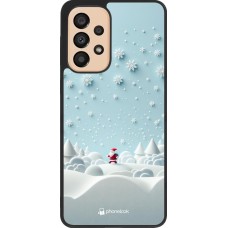 Samsung Galaxy A33 5G Case Hülle - Silikon schwarz Weihnachten 2023 Kleiner Vater Schneeflocke