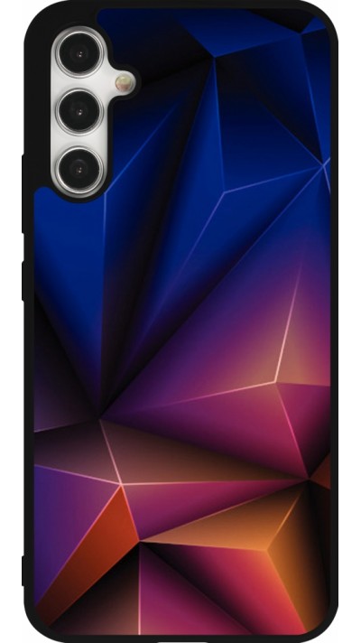 Coque Samsung Galaxy A34 5G - Silicone rigide noir Abstract Triangles 