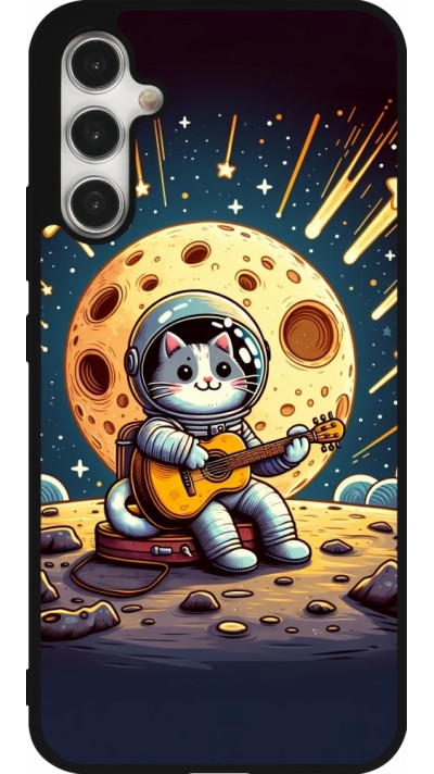 Samsung Galaxy A34 5G Case Hülle - Silikon schwarz AstroKatze RockMond