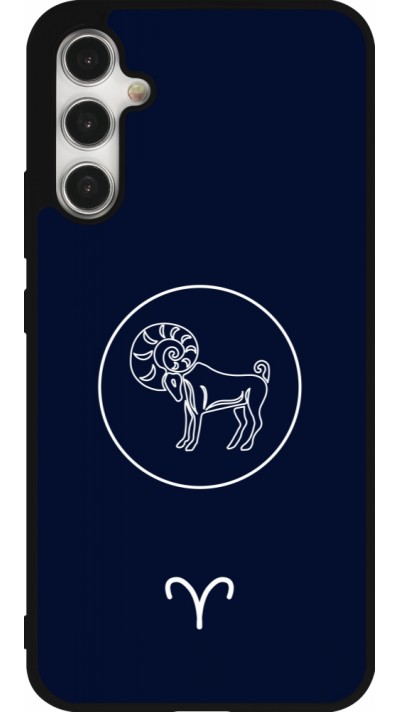 Coque Samsung Galaxy A34 5G - Silicone rigide noir Astrologie Bélier