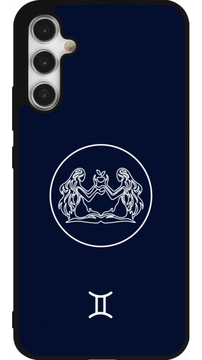 Coque Samsung Galaxy A34 5G - Silicone rigide noir Astrologie Gémeaux