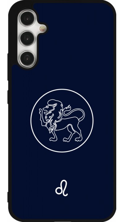 Coque Samsung Galaxy A34 5G - Silicone rigide noir Astrologie Lion