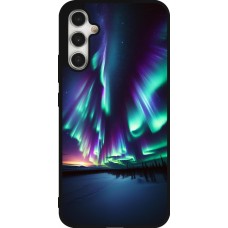 Samsung Galaxy A34 5G Case Hülle - Silikon schwarz Funkelndes Nordlicht