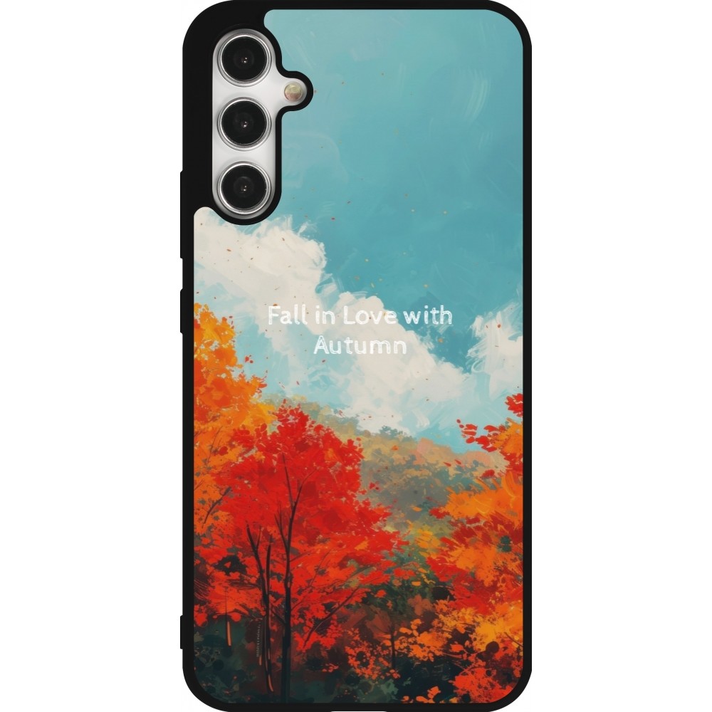 Coque Samsung Galaxy A34 5G - Silicone rigide noir Autumn 25 Fall in love