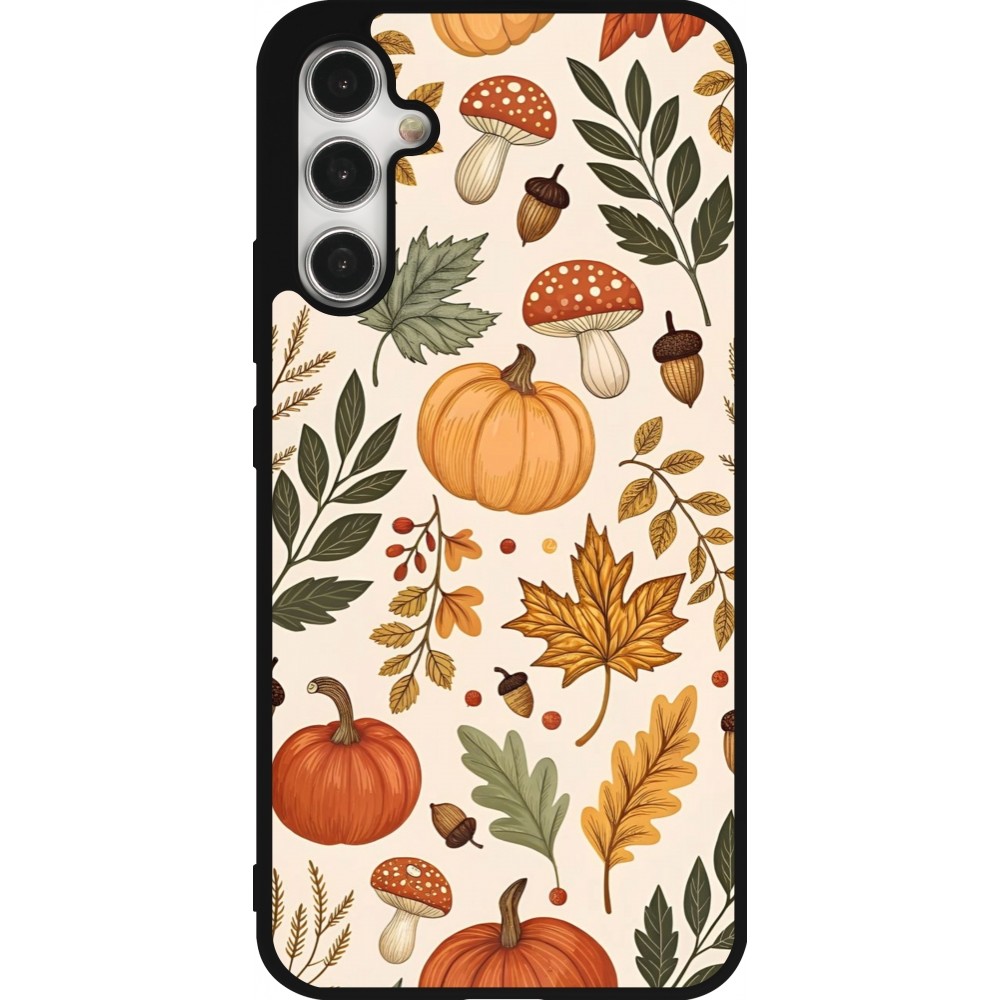Coque Samsung Galaxy A34 5G - Silicone rigide noir Autumn 25 Autumn pattern