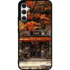 Coque Samsung Galaxy A34 5G - Silicone rigide noir Autumn 25 Coffee shop