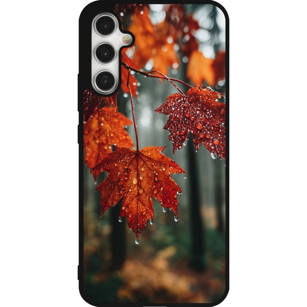 Coque Samsung Galaxy A34 5G - Silicone rigide noir Autumn 25 Rain