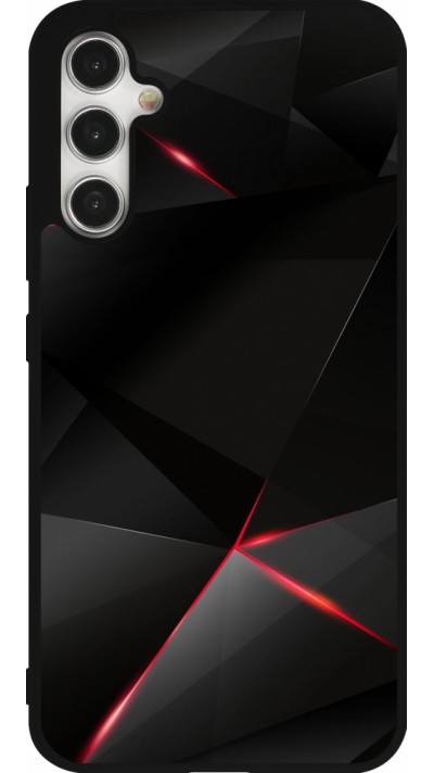 Samsung Galaxy A34 5G Case Hülle - Silikon schwarz Black Red Lines
