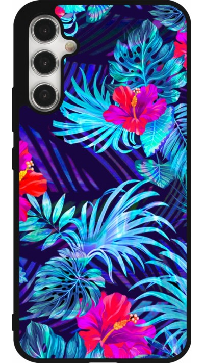 Samsung Galaxy A34 5G Case Hülle - Silikon schwarz Blue Forest