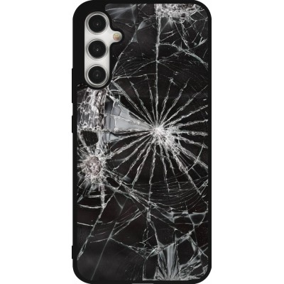 Samsung Galaxy A34 5G Case Hülle - Silikon schwarz Broken Screen