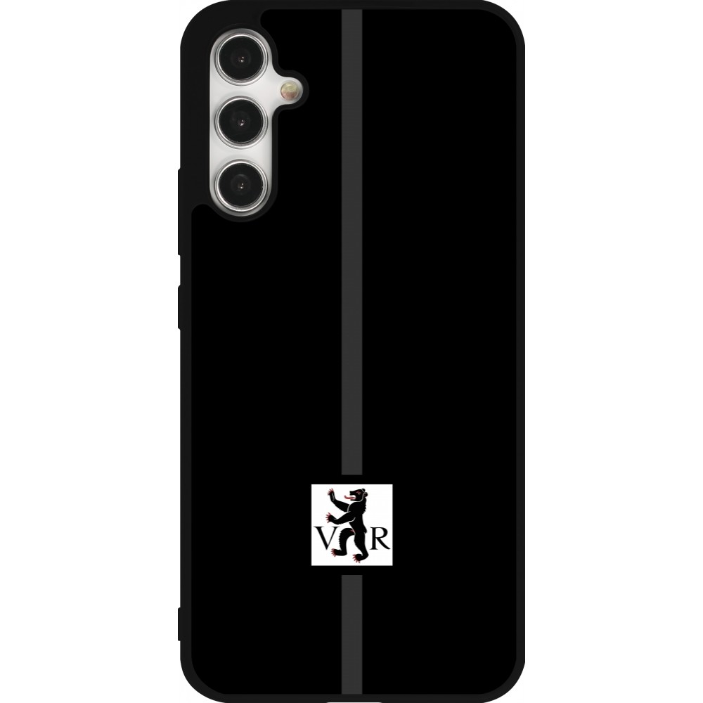 Coque Samsung Galaxy A34 5G - Silicone rigide noir Canton AR noir