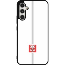 Coque Samsung Galaxy A34 5G - Silicone rigide noir Canton NW blanc