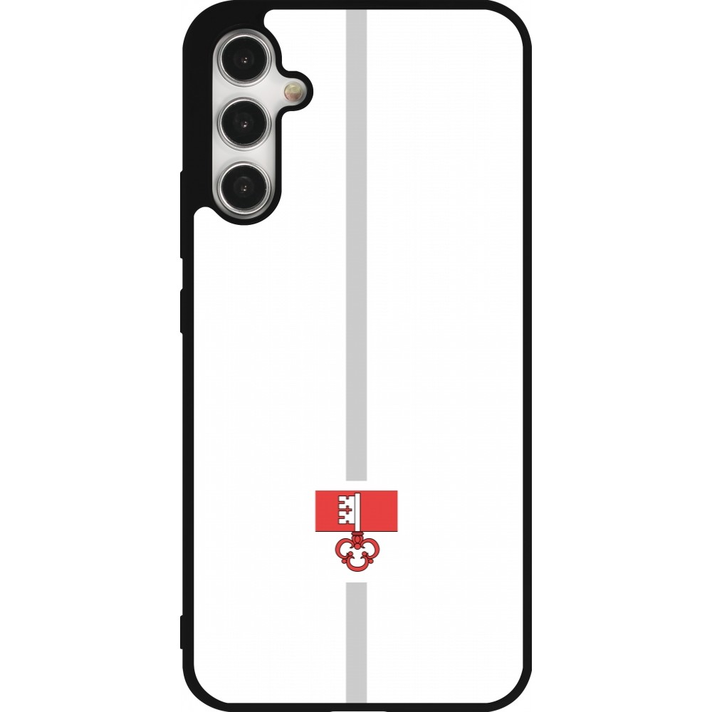 Samsung Galaxy A34 5G Case Hülle - Silikon schwarz Kanton OW weiss