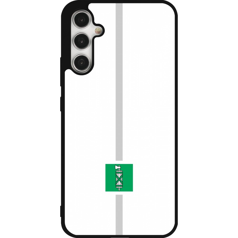 Coque Samsung Galaxy A34 5G - Silicone rigide noir Canton SG blanc