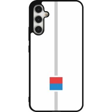 Coque Samsung Galaxy A34 5G - Silicone rigide noir Canton TI blanc