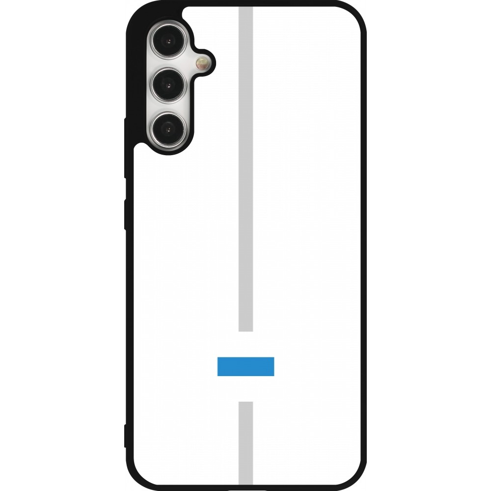 Coque Samsung Galaxy A34 5G - Silicone rigide noir Canton ZG blanc