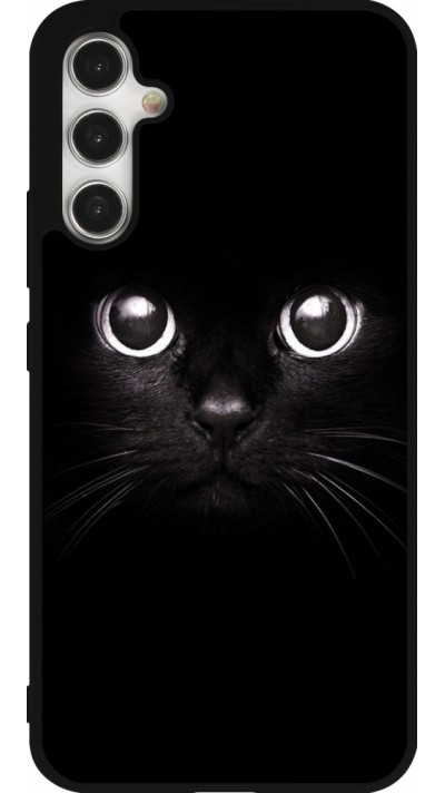 Samsung Galaxy A34 5G Case Hülle - Silikon schwarz Cat eyes