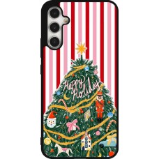 Coque Samsung Galaxy A34 5G - Silicone rigide noir Christmas 25 Happy Holiday
