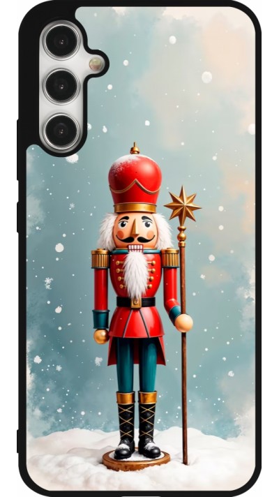 Coque Samsung Galaxy A34 5G - Silicone rigide noir Christmas 25 Nutcracker Snow