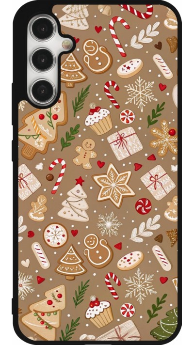 Coque Samsung Galaxy A34 5G - Silicone rigide noir Christmas 25 Pattern Ginger Cookie