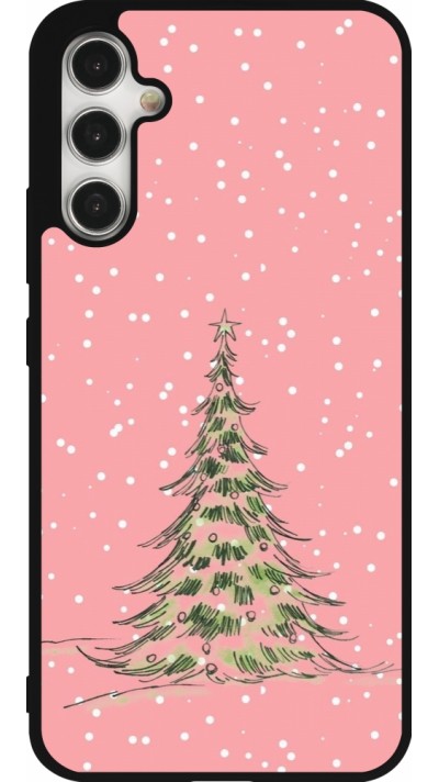 Coque Samsung Galaxy A34 5G - Silicone rigide noir Christmas 25 Pink Tree